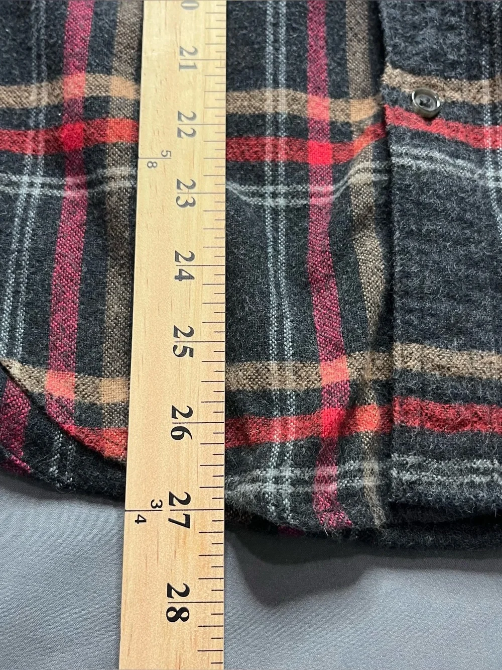 JCrew Men’s XS Plaid Flannel Button Up Shirt Elbow Patches Wool Cotton Vintage